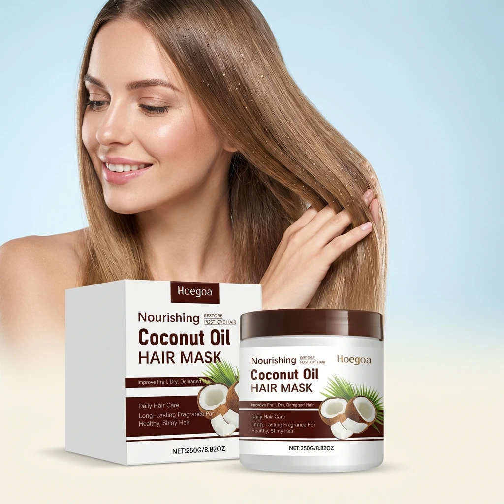 

Coconut Moisturizing Hair Mask Smooth and Easy to Comb, Daily Care for Hair, Hydrated, Voluminous, and Naturally Shiny