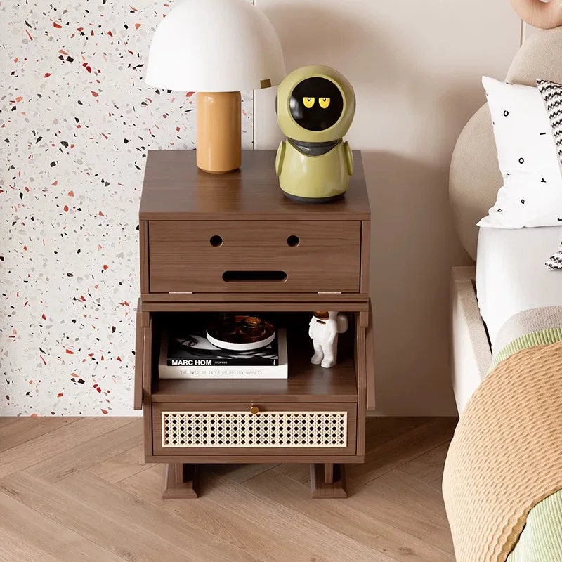 

Solid wood bedside table, household cartoon small cabinet, children's formaldehyde-free cute, modern simple and