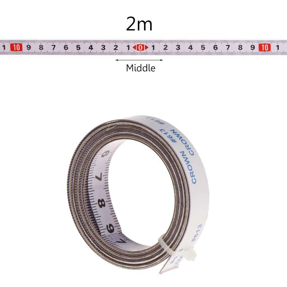 1pcs 1/2/3/5M Self Adhesive Metric Miter Track Tape Measure Scale Ruler Left To Right To Left Middle To Both Sides Tools