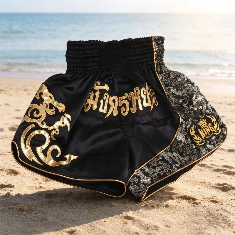 Muay Thai Shorts Men Women Kids Thai Boxing Shorts Premium Kickboxing Fight Training MMA Pants