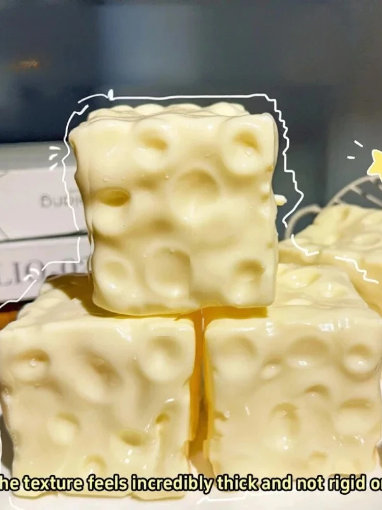 Handgemachter Kokosnussöl-Käse, formbarer Squishy Blind Box, nicht-rückfedernder Quetsch-Stressabbau-Fidget-Spielzeug, Dekompressions-Plastikball