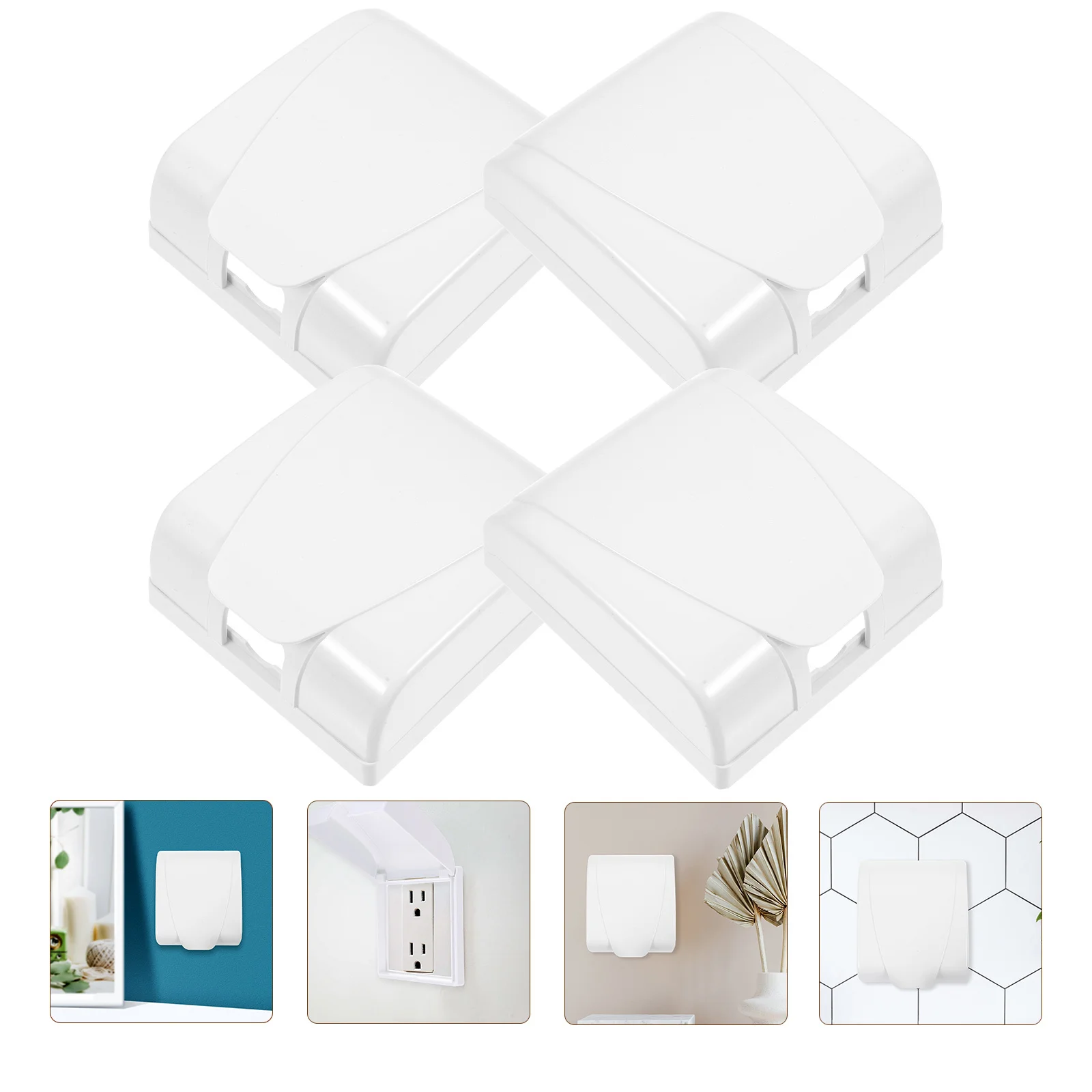 

4pcs Waterproof Outlet Cover 86Mm Electrical Socket Protective Shell Dustproof Oilproof For Kitchen Bathroom Outdoor Wall Plug