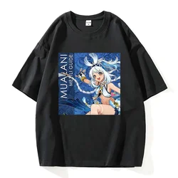 Genshin Impact Mualani T-shirt Women Hot Game Anime Short Sleeve Tee Shirt Female Casual 2024 Summer Unisex Y2k Clothes Tops