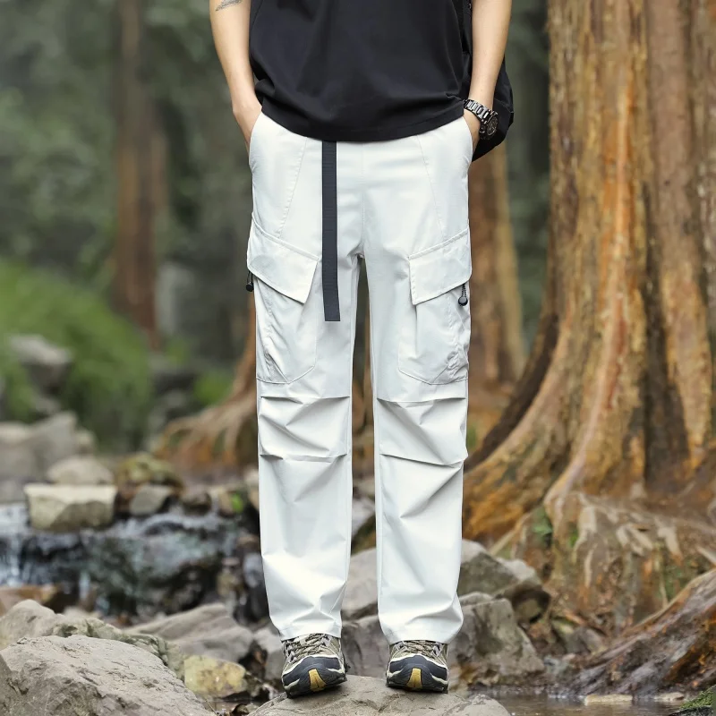 

Men Fashion Trend Versatile Loose Sports Leisure Multi Pack Pants Outdoor Cycling Sports Windproof Breathable Straight Leg Pants