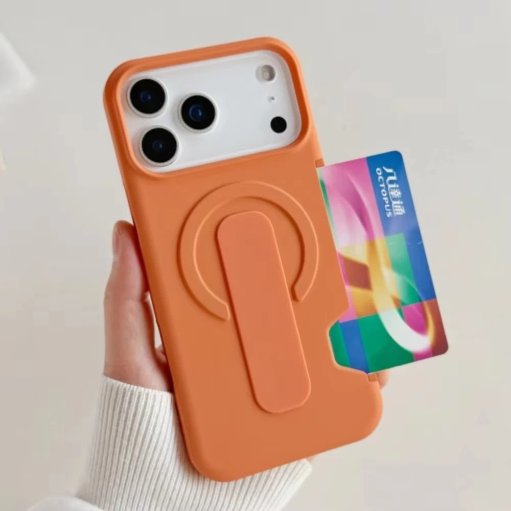 Luxury Candy Color Wallet For Magsafe Matte Case for iPhone 17 16 15 14 13 Pro Max Magnetic Wireless Charging Frameless Cover view 3