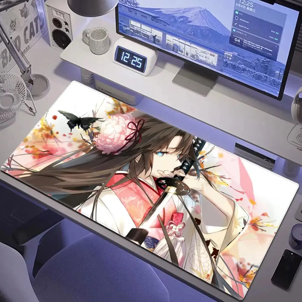 Boundary of Emptiness Ryougi Shiki anime Mousepad Mouse Pad Mouse Mat With Pad Prime Gaming XXL Keyboard Pad Stitch Padding Mat