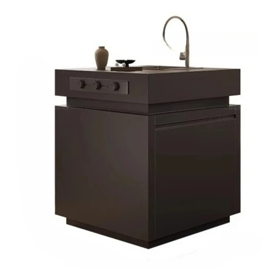 A  Full rock slab  restaurant Small apartment Western kitchen Household multi-functional storage customization Simple separate