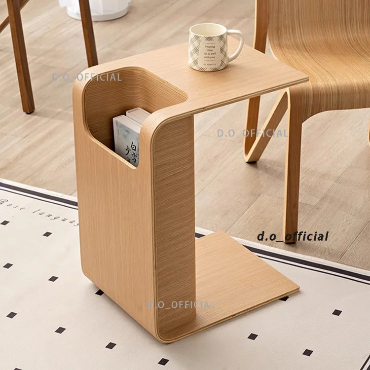 Nordic solid wood sofa small side table Danish designer magazine corner table modern minimalist INS side cabinet