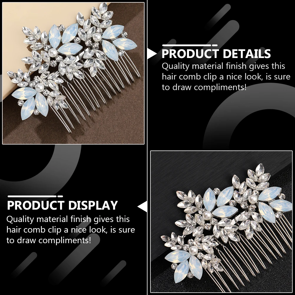 

Bohemian Hair Comb Clip Zinc Alloy Pearl Rhinestone Wedding Bridal Accessories Hairpins Bride Bridesmaid Prom Pageants Garden