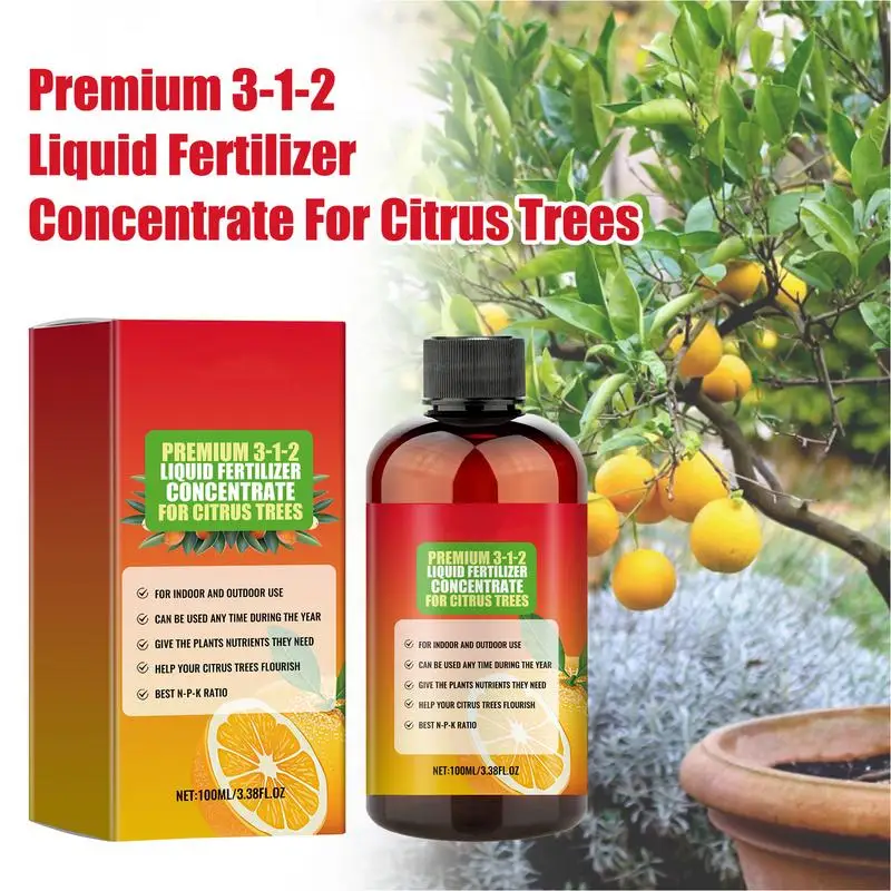 Citrus Plant Fertilizer Indoor Plant Fertilizer Liquid For Healthy Growth 100ml Liquid Citrus Tree Plant Fertilizer Organic