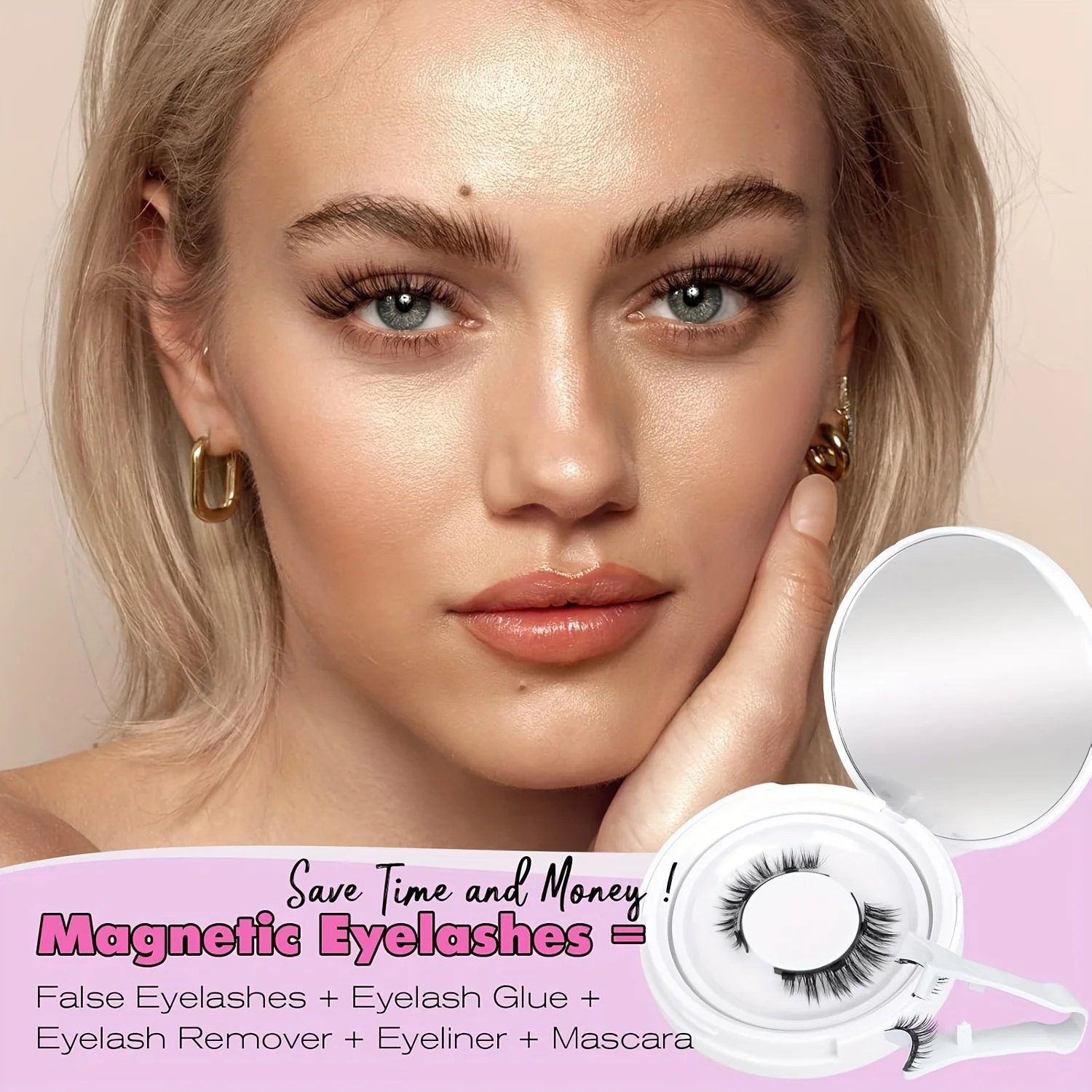 Krafty Magnetische Wimpern, Krafty Magnetische Wimpern, Krafty Magnetische Wimpern Kein Kleber erforderlich, wiederverwendbarer natürlicher Look Krafty
