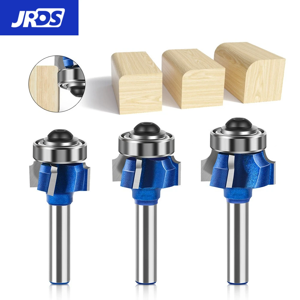 Фреза для кромкооблицовки JRDS с хвостовиком 6 мм / 1/4 дюйма, четырехлезвийная, подходит для обработки древесины.