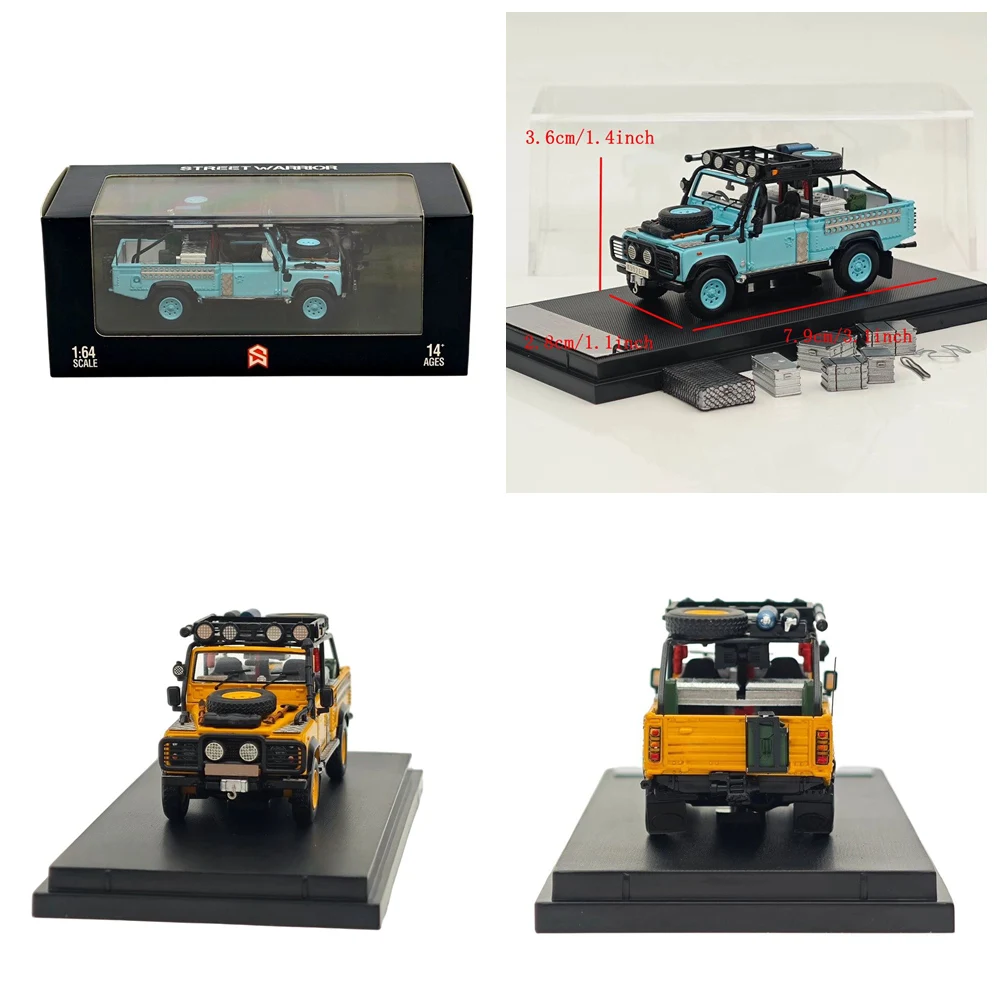 

SW 1/64 Scale for Defender 90 Pickup Sports Model Diecast Metal Car Miniature Limited Collection Toy Vehicle Models