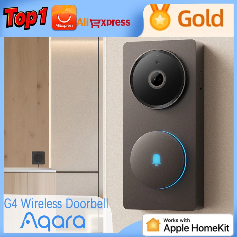 

Aqara G4 Wireless Doorbell 1080P HD Camera Wifi 2-way Intercom Video Doorbell Motion Detection Outdoor Digital Doorbell