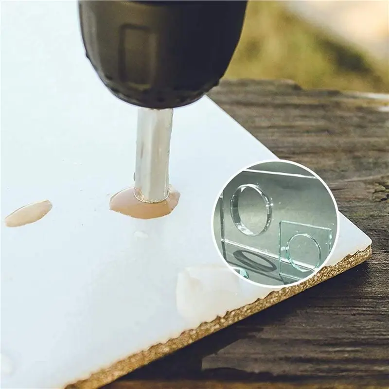 FIZP 120Pcs Diamond Drill Bit, 8Mm Diamond Coated Tip Hole Hollow Core Drill Bits Cutter For Glass Ceramics Porcelain Tile