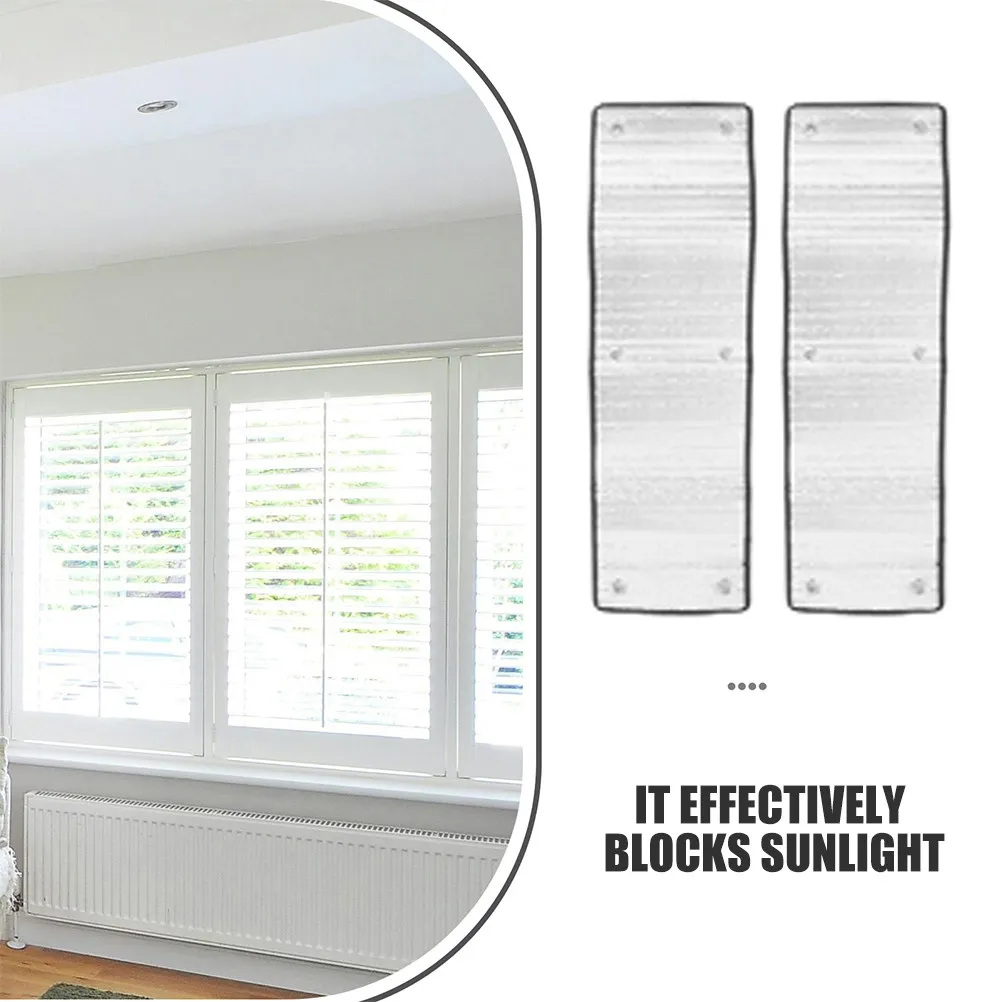 2Pcs Insulation Film Window Privacy Sun Blocker Dual Sided Aluminum Foil Thermal Reflective Film for Car Home Roof Sunroom