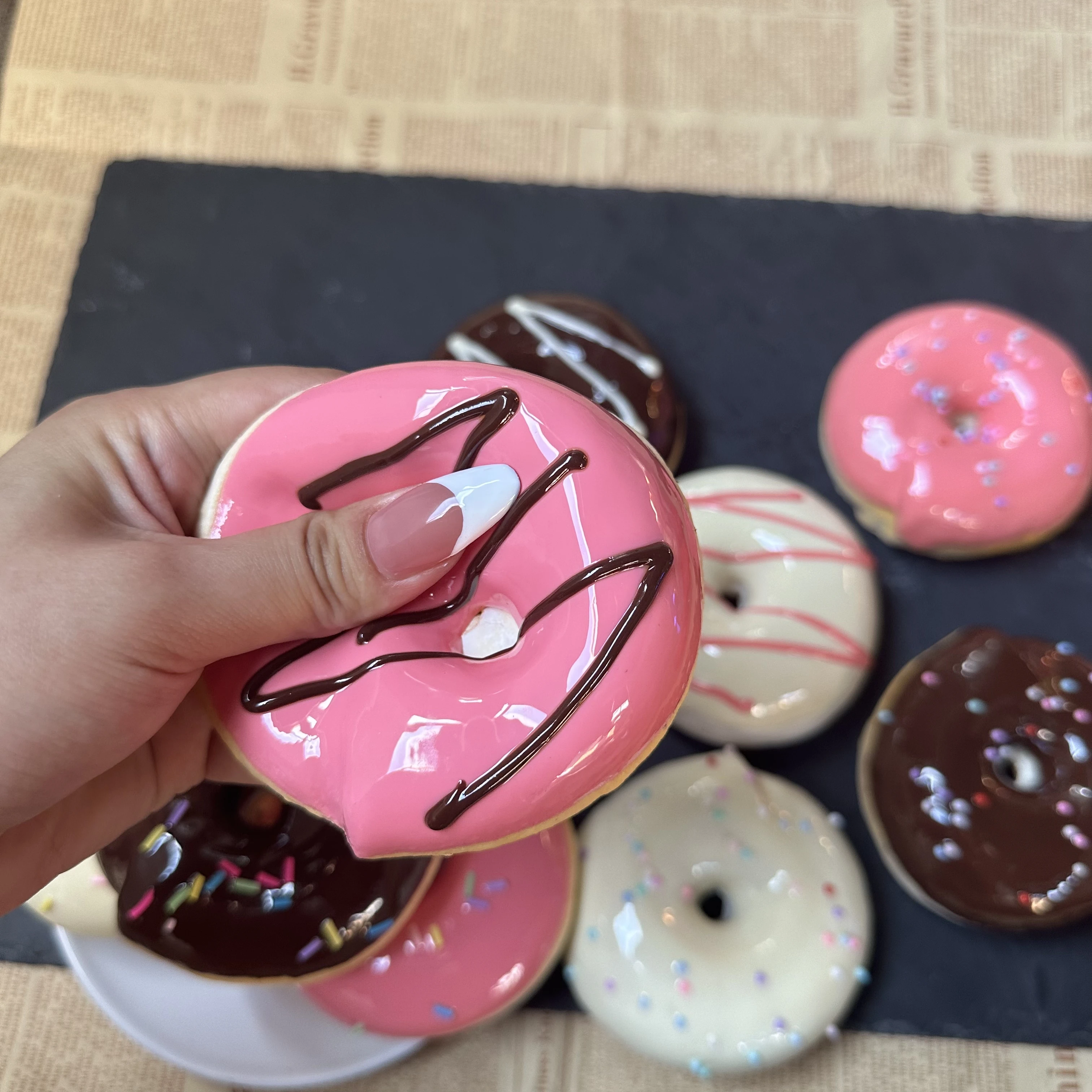 Rainbow Donut Stress Balls 3 Inch Slow Rising Donut Party Favors Stress Relief Donut Toys Squeeze Ball Bulk for Donut Birthday