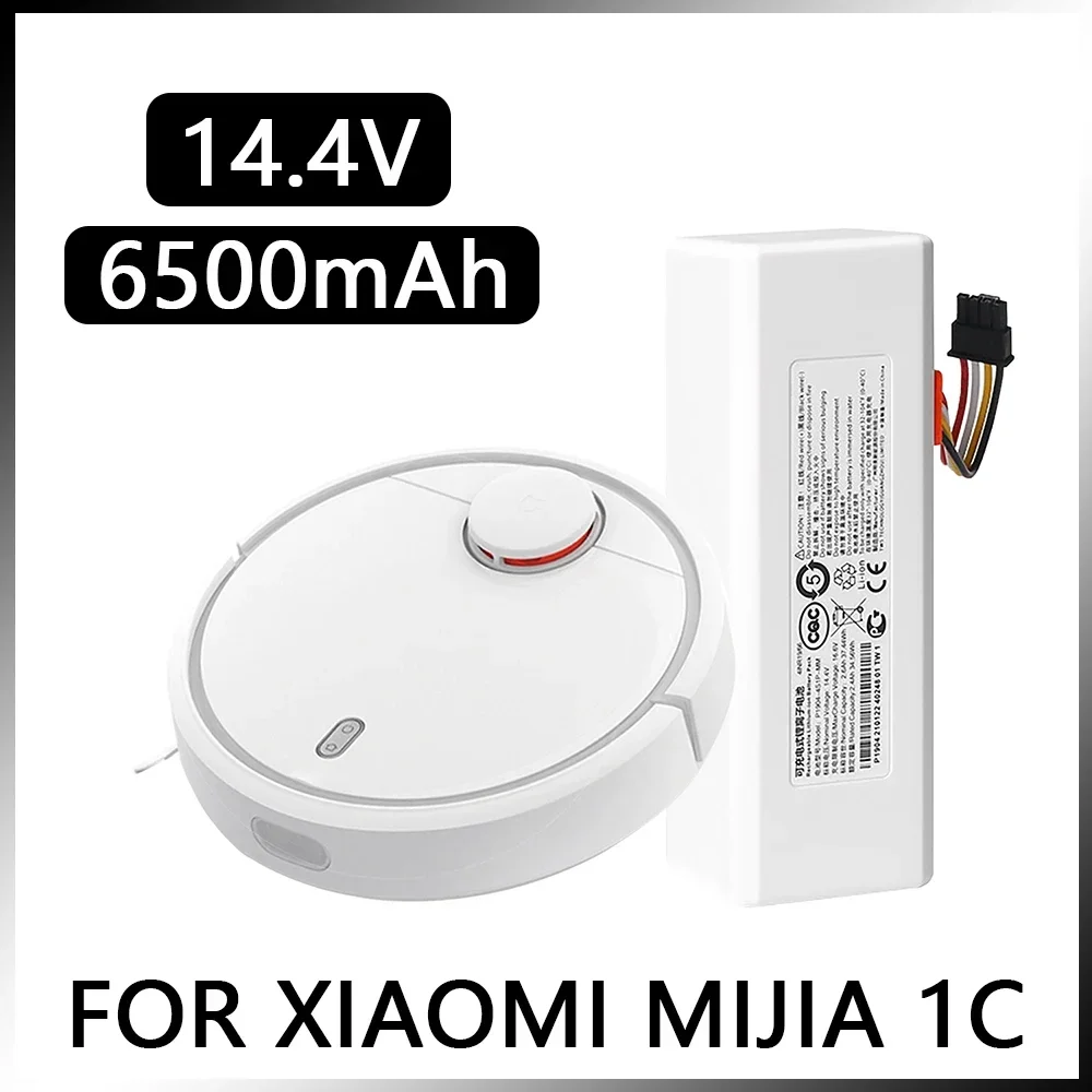 

New 14.4V 6500mAh Rechargeable Lithium Battery,for Xiaomi Mijia Robot Vacuum Cleaner 1C Battery STYTJ01ZHM Replacement Batteries