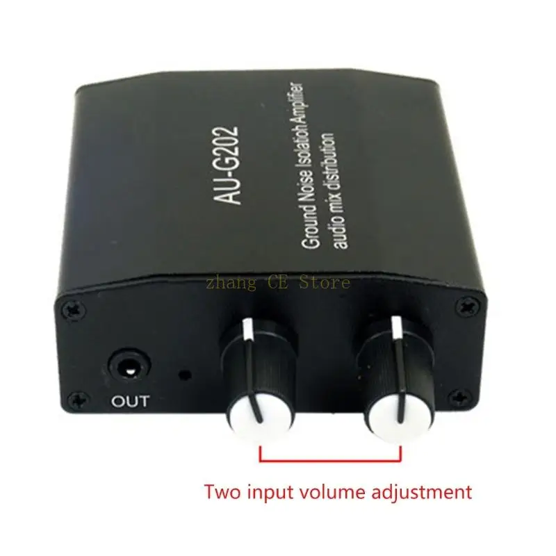 M5TD 2CH 3,5mm Mixing Bảng điều khiển Stereo 2-IN-2-OUT với máy trộn cách ly mặt đất chung cho nghe và loa