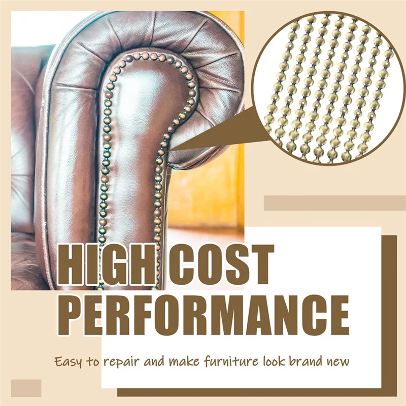 ABRB-toiles à ongles plaquées antiques décoratives, 10 pièces D11mm pour meubles, garniture de tête de clou pour tapisserie