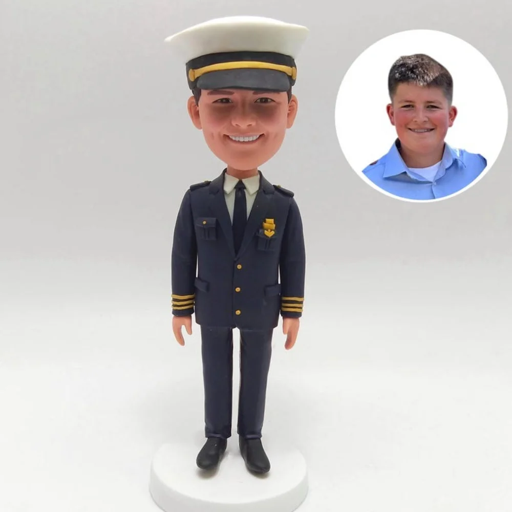 

Custom Full Body 3D Bobblehead from Photo Handmade Clay Figurine Personalized Wedding Anniversary Gift