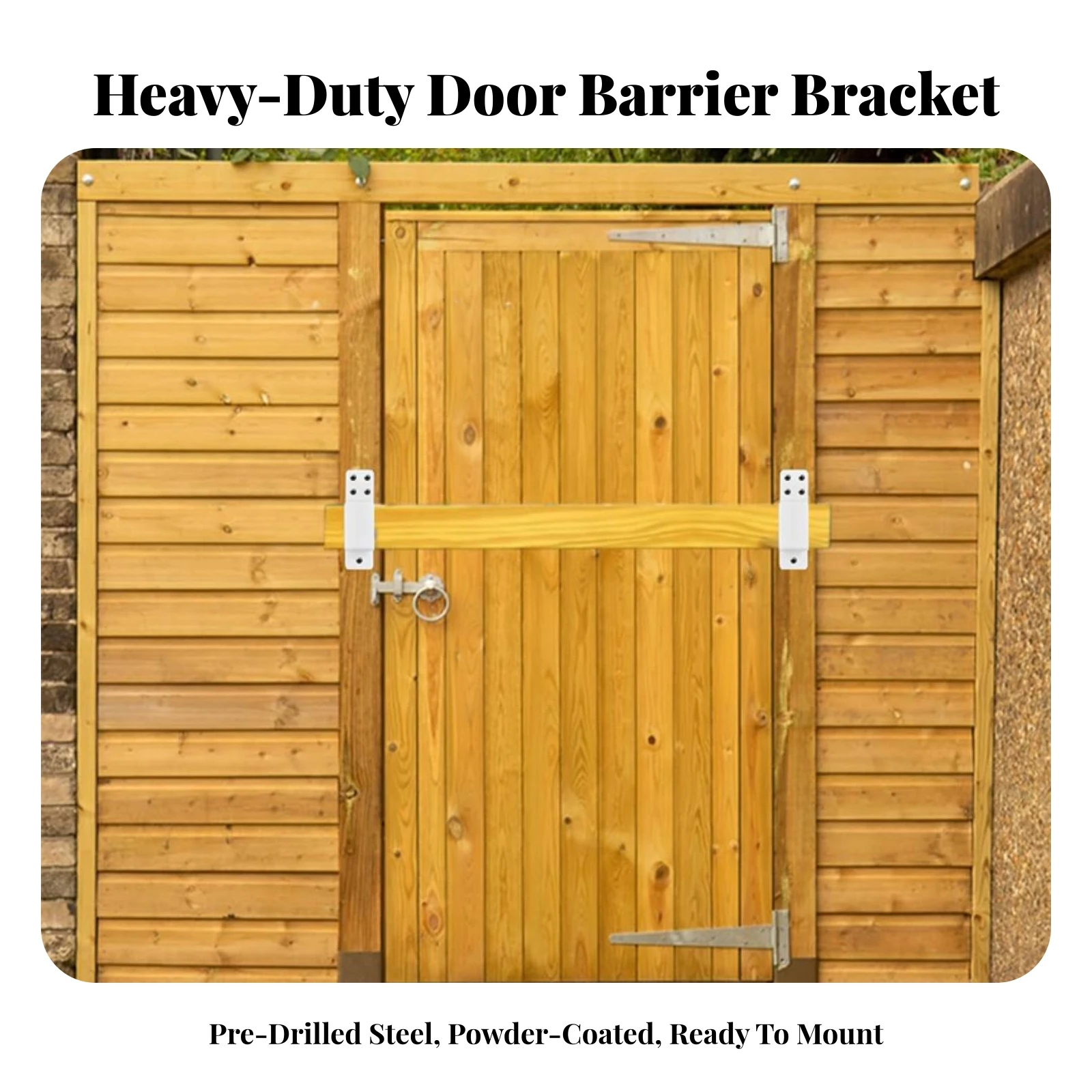 2 Pieces 2×4 Door Bar Bracket Easy to Install Heavy-Duty Door Security Bar Bracket Lumber Lock Brackets Versatile for Garage