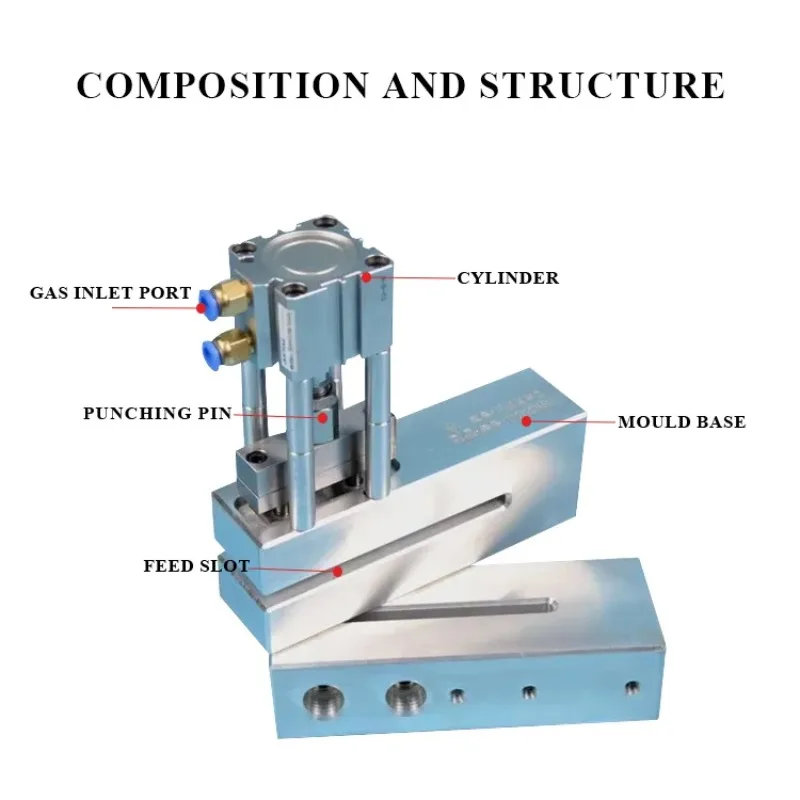Dual Round Hole Pneumatic Punch Die for Plastic Bag Production Equipment