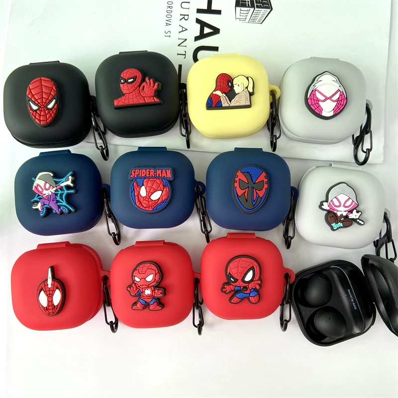 Marvel Earphone Case for Samsung Galaxy Buds Live/Buds Pro/Buds 2/Buds2 Pro Marvel Silicone Soft Protective Case Earphone