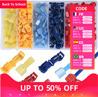 120 Pcs T-Tap Wire Connectors, Quick Splice Electrical,T Taps Self-Stripping Insulated Male Quick Disconnects Spade Terminals
