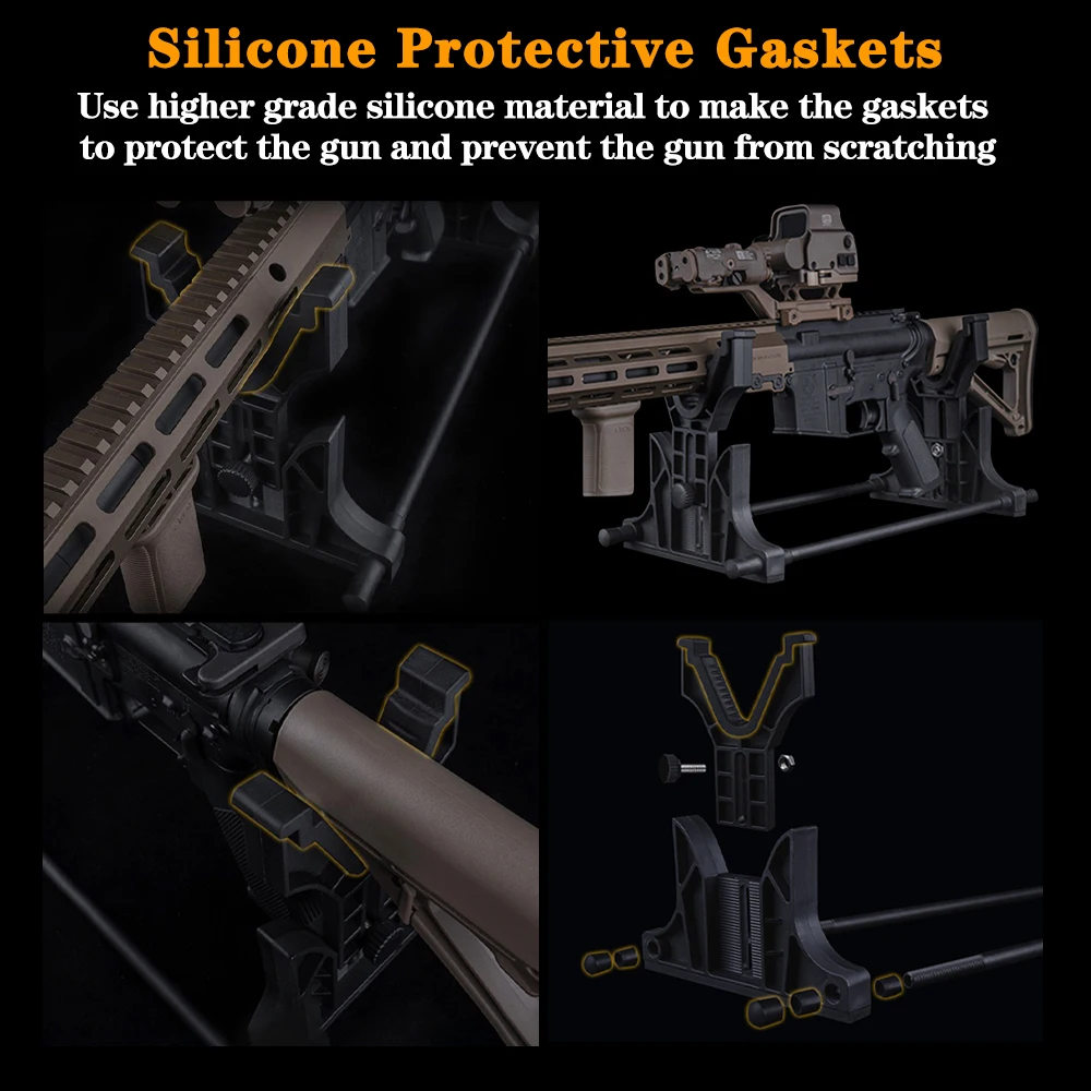 Hunting Airsoft Display Stand for Gun Protection, Cleaning, Maintenance Decorative & Exhibition/Tactical Rifles Placing Bracket