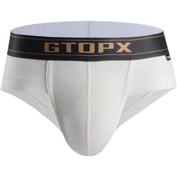 GTOPX MAN Men's Briefs U-Convex Enlarged Pouch Underwear Sweat-Absorbing Breathable Panties High Fork String Underpants Cueca