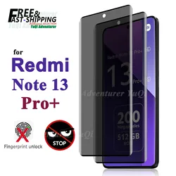 Ochraniacz ekranu 3D Anit Spy do Redmi Note 13 Pro Plus Xiaomi Curve Privacy Szkło hartowane Peep Scratch 9H