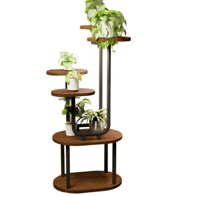 6-Layer Metal Indoor Plant Rack Living Room Corner Storage Cage for Variety of Plants Support for Plant Shelves