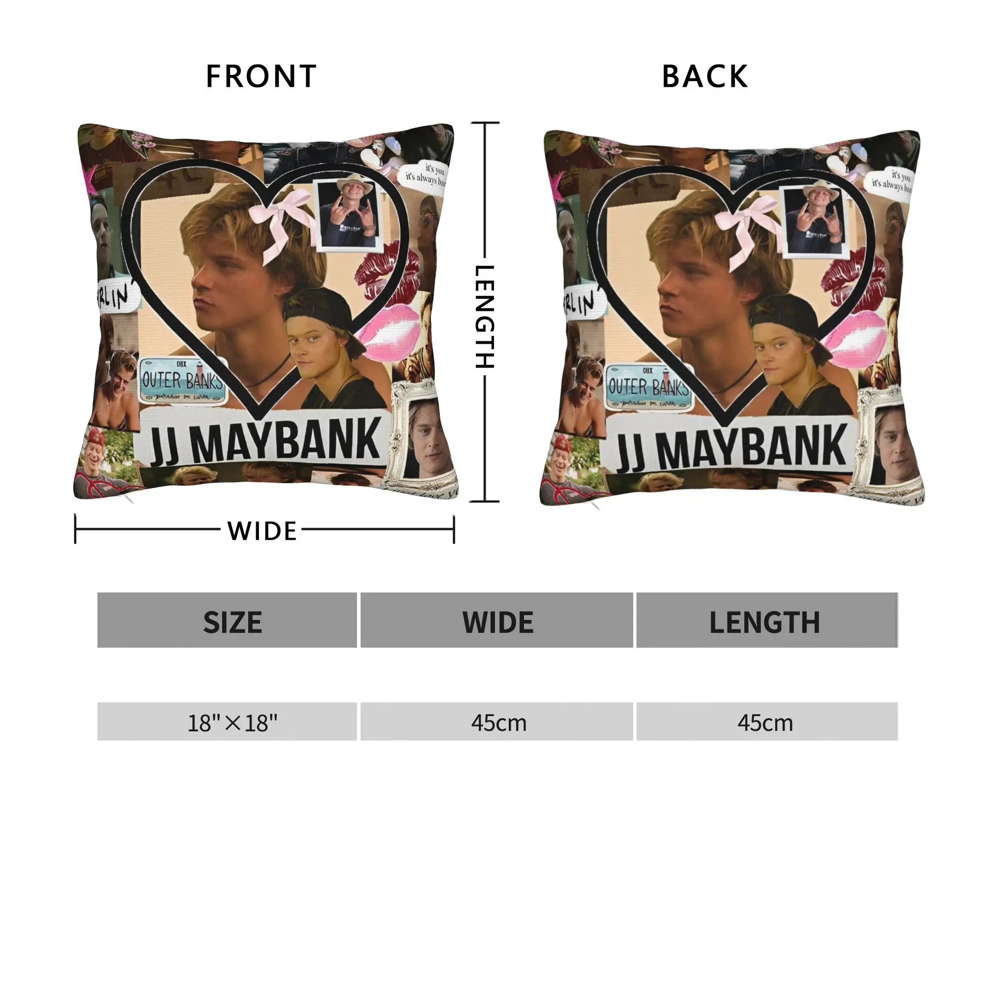 JJ Maybank  Pillow Cover Rudy Pankow  Square Cushion Cover Vintage Pillow Case For Couch Sofa Bedroom