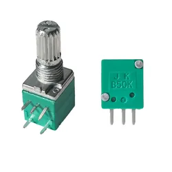 5PCS Volume Potentiometer RK097G 5Pin B5K 10K 20K 50K 100K Audio Shaft 15mm Amplifier Sealing Potentiometers kit