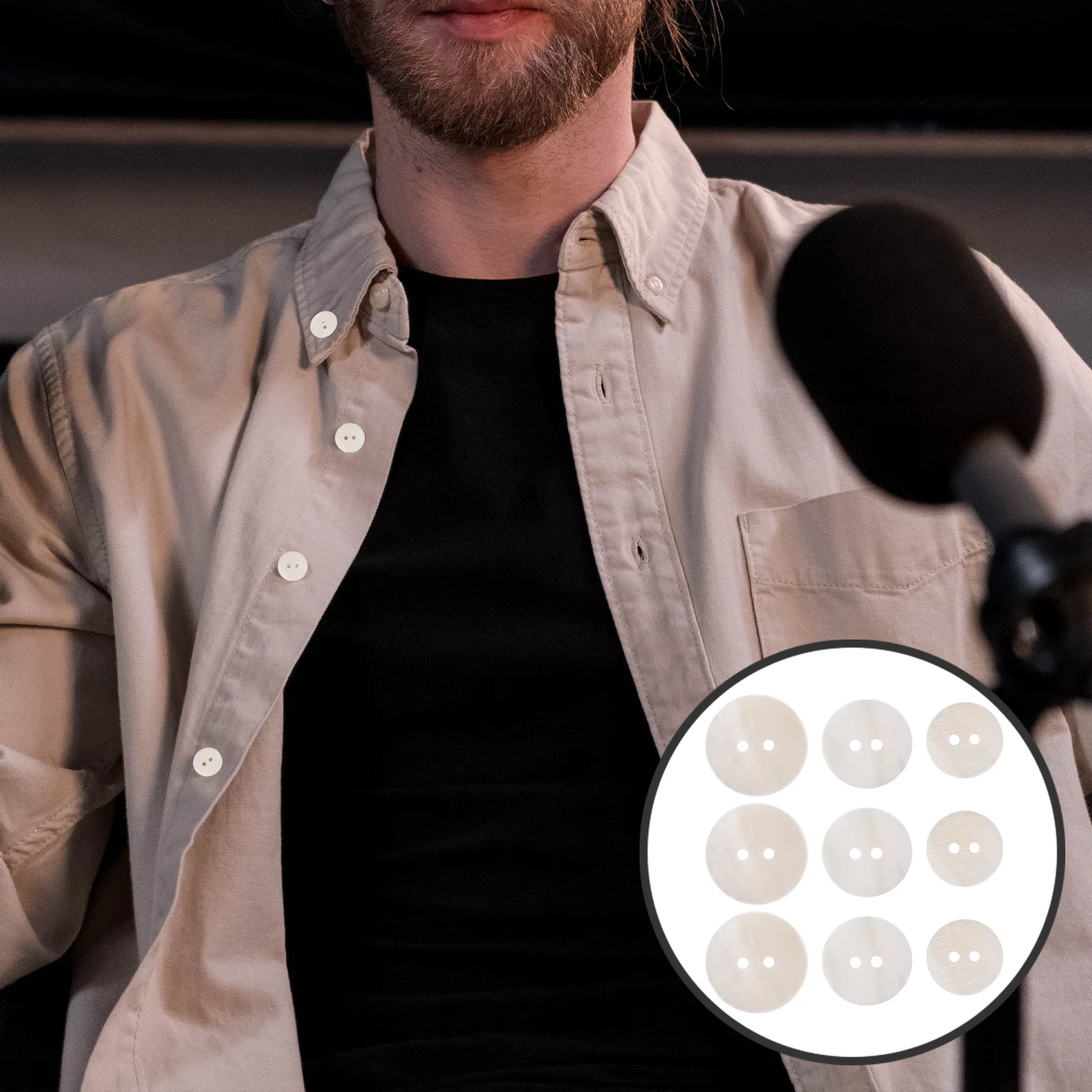 

60Pcs Shell Buttons Clothing DIY Sewing Accessories Coat Buttons Replacement Craft Supplies Clothing DIY Button