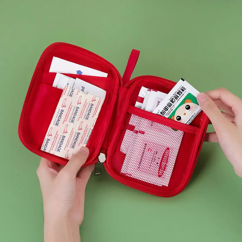 Vazio portátil Kit De Primeiros Socorros Saco De Armazenamento De Medicina Mini Medical Kit Organizador para Viagem Sports Pills Management First