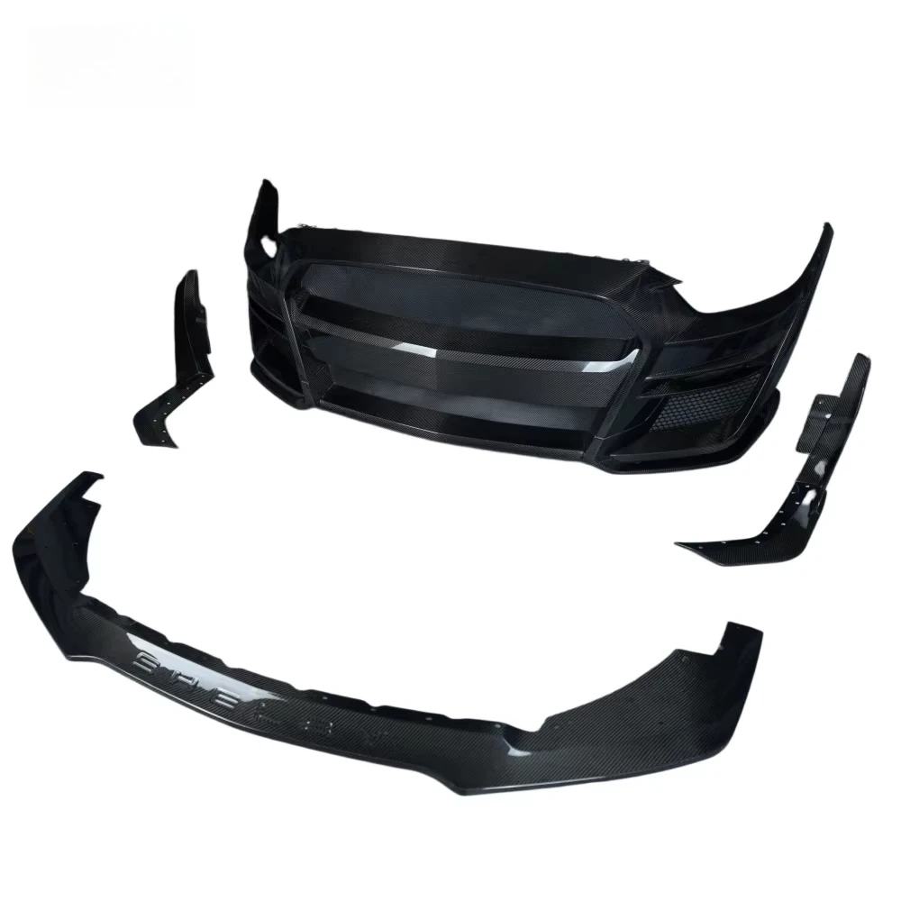 BFA New Design Full Dry Carbon Fiber Front Bumper for Mustang 2015-2023 GT Upgrade to Shelby GT500 Style Bumper