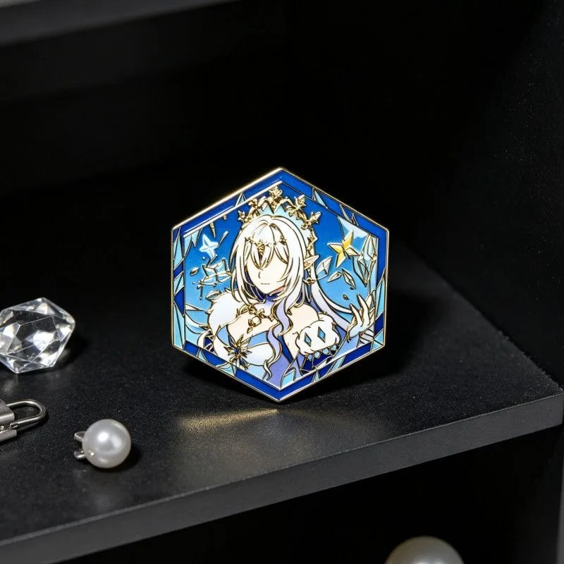 Genshin Impact Odette Spessiva Anime Cosplay Abzeichen Anastasya Feodorovna Sandrone Snezhnaya Pins Halloween-Accessoire Weihnachtsgeschenke – Detail 15