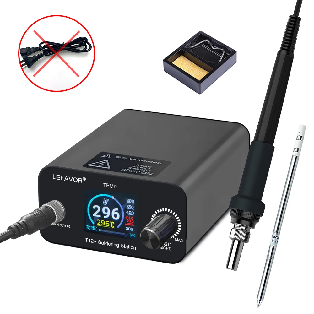 T12 75W digitaal soldeerboutstationTips Lassen Rework Station temperatuur verstelbare bediening microcontroller