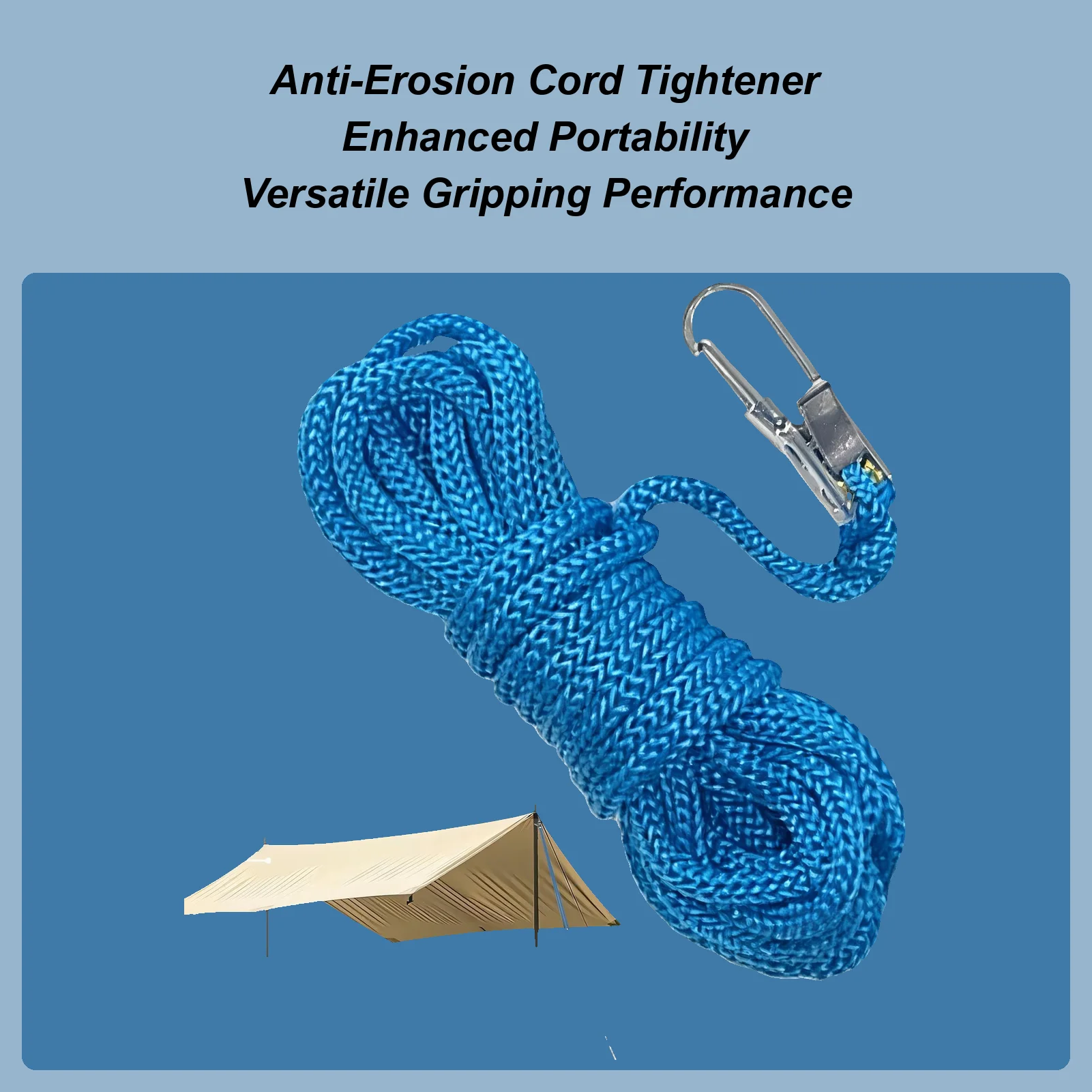 

new Quick Release Rope Tightener Adjustable Lashing Tool For Outdoor Camping Gear Canopy Kayak Boating Heavy Duty Tie Down Strap