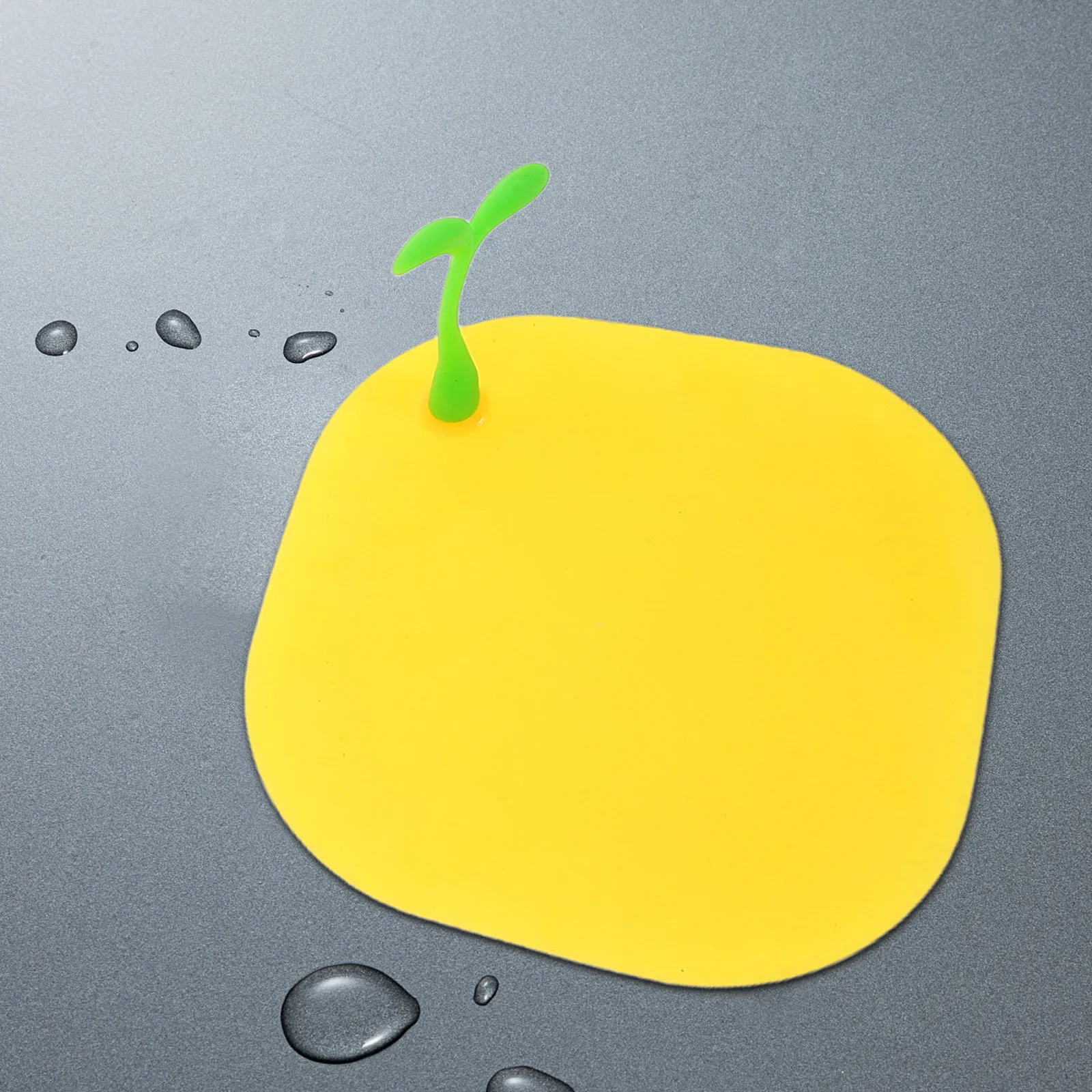 

2pcs Silicone Floor Drain Cover Yellow Bean Sprout Coconut Tree Design Debris Catcher For Bathroom Kitchen Laundry