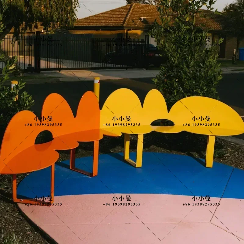 Outdoor Petal Strip Back Chair for Park Courtyard Balcony Leisure Restaurant Cafe Sun Protection