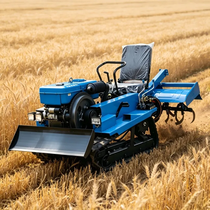 Multifunctional Seat Type Crawler Cultivator 25HP 35HP Orchard Rotary Trenching Fertilizer Machine