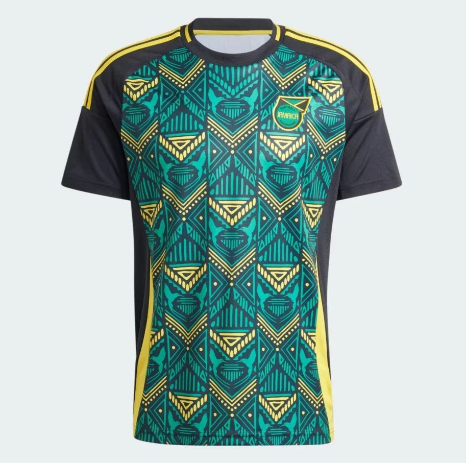 Heiße Angebote: Jamaika 3D-gedrucktes Fußballtrikot für Herren, Sommer-Sport-Outdoor-T-Shirt, atmungsaktiv, schnelltrocknend, Streetwear-Kleidung – Detail 2