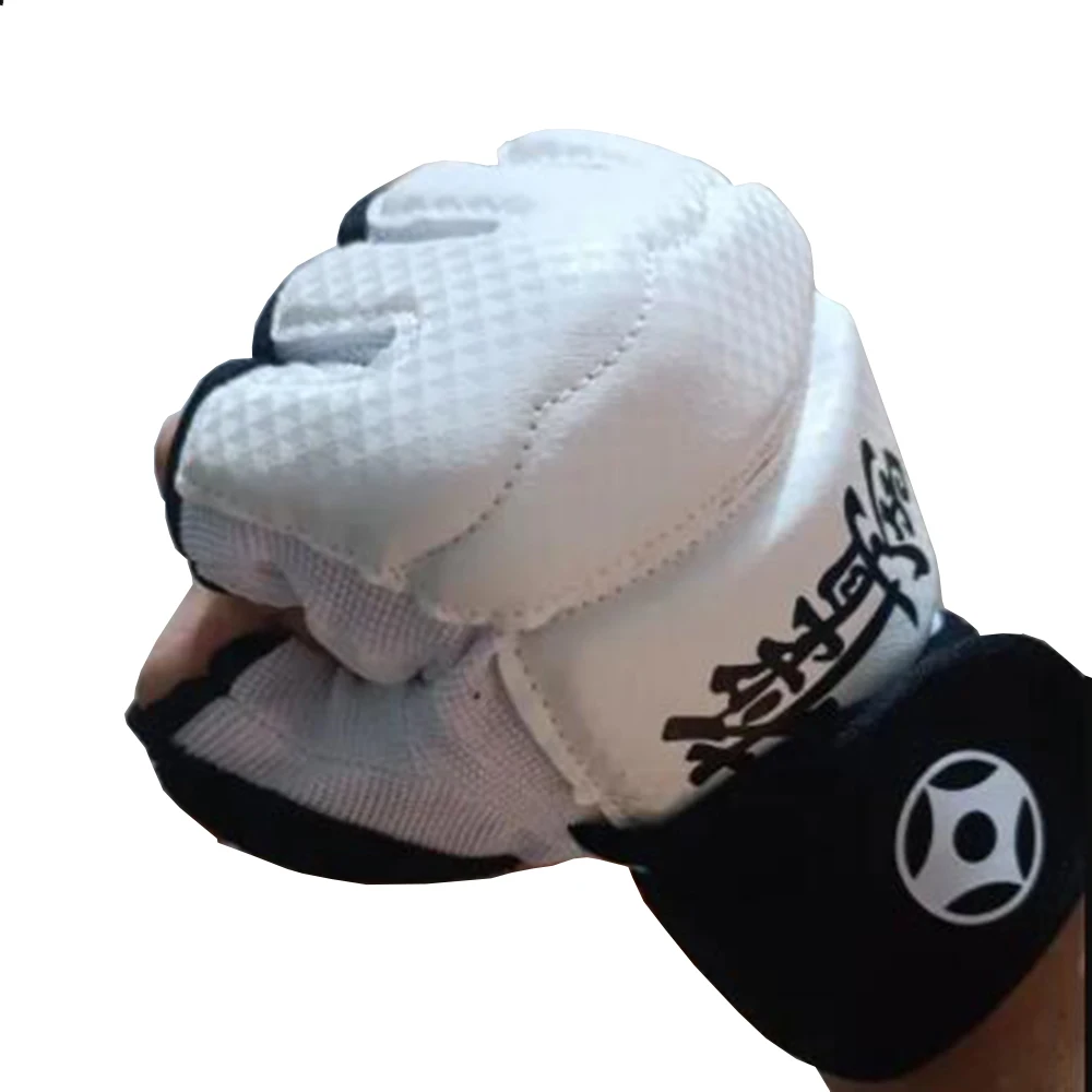 SINOBUDO Kyokushin Kai guanti da Karate Specialty Fighting arti marziali Tranining Hand Protector guantoni da boxe Fitness in pelle PU