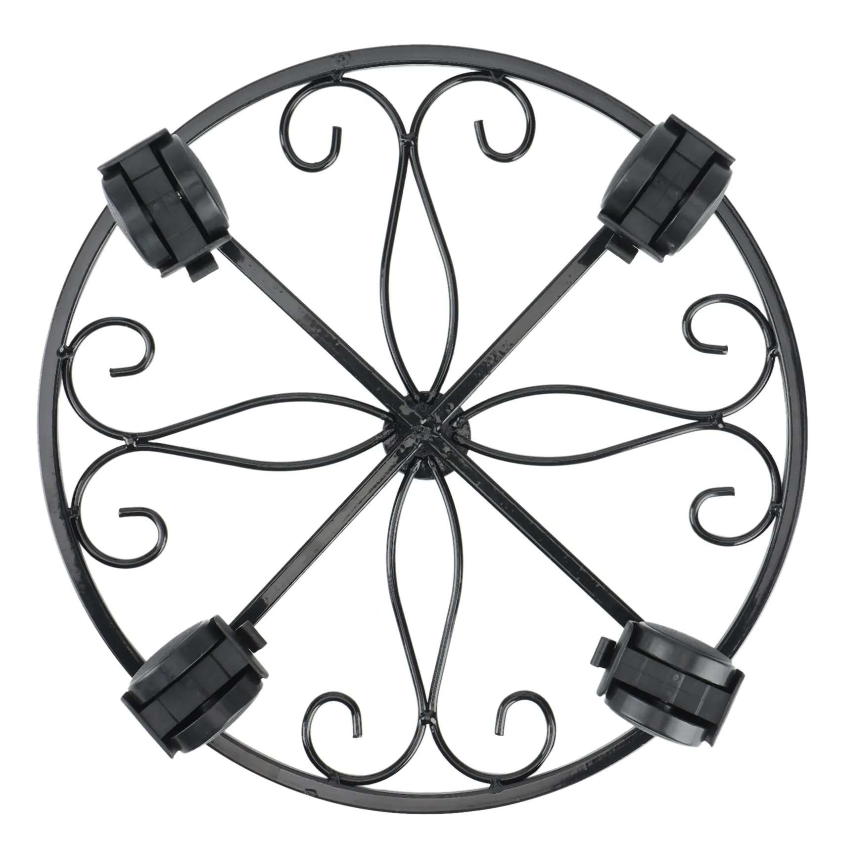 

Plant Caddy With Wheels Rolling Plant Stand, Heavy Duty Iron Garden Flower Pot, Potted Plant Dolly With Locking-ABRO