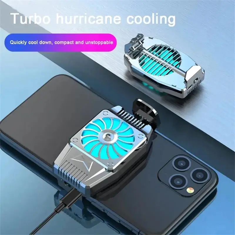Portable Smart Phone Heat Sink Usb Cooling Pad Cooler Fan Gamepad Game Gaming Shooter Mute Radiator Controller H15 Cooling Fan