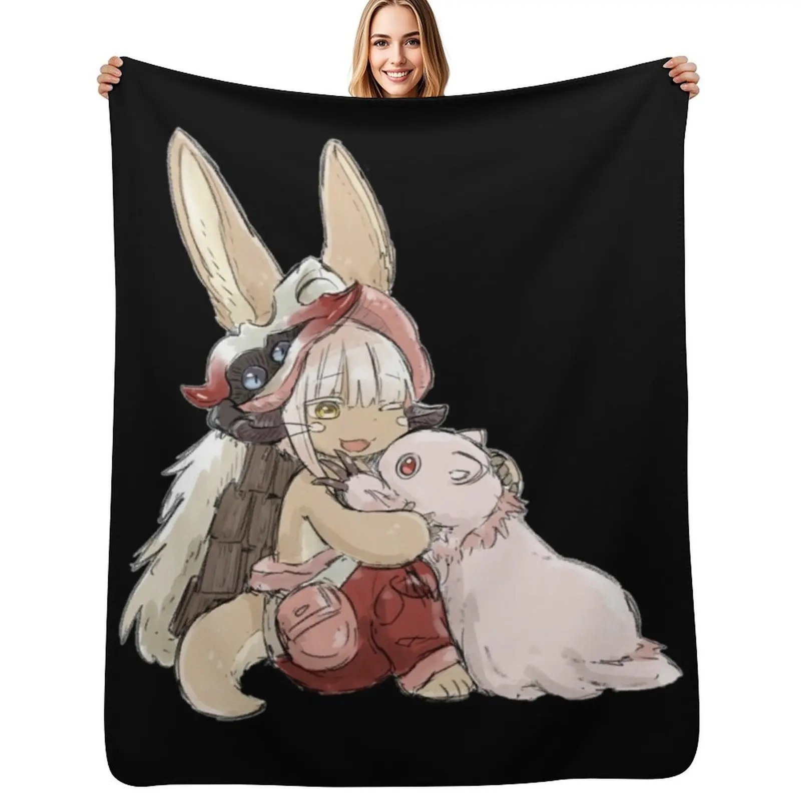 

Made in Abyss Anime Classic Throw Blanket Blankets For Baby Cute Plaid Custom Flannel Fabric Blankets
