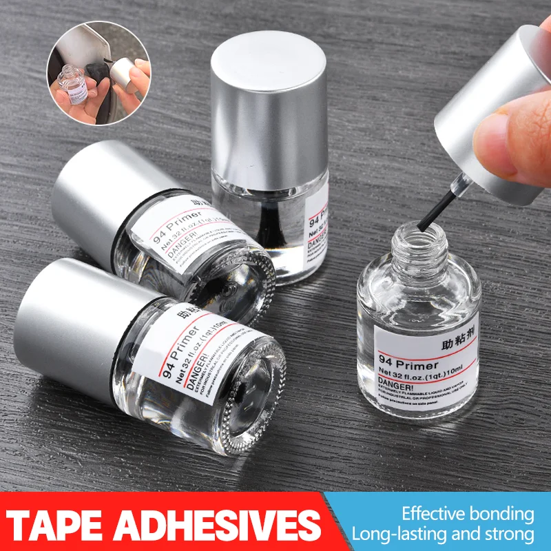 

944 Adhesive Primer Adhesion Promoter 10ML Car Tape Primer Car Foam Tape Adhesive Car Decoration Strip Double Side Adhesive